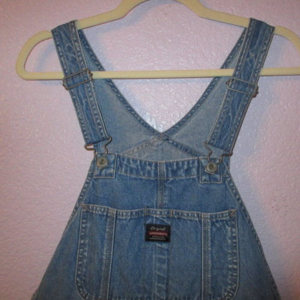 Vtg Unionbay Y2K 90s Denim Overalls M Shortalls Baggy Carpenter Grunge Western - Picture 2 of 10